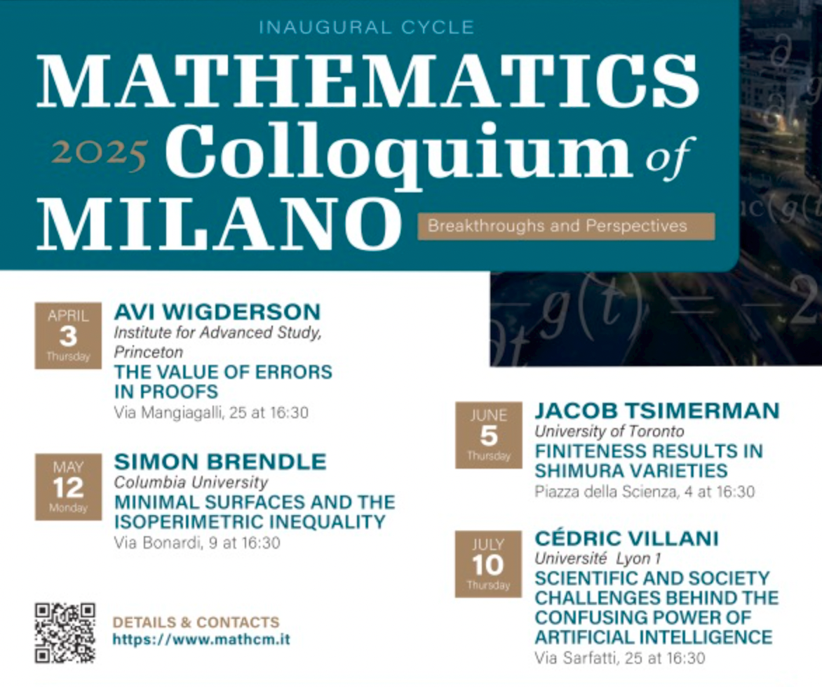 Mathematics Colloquium of Milano: Inaugural Cycle